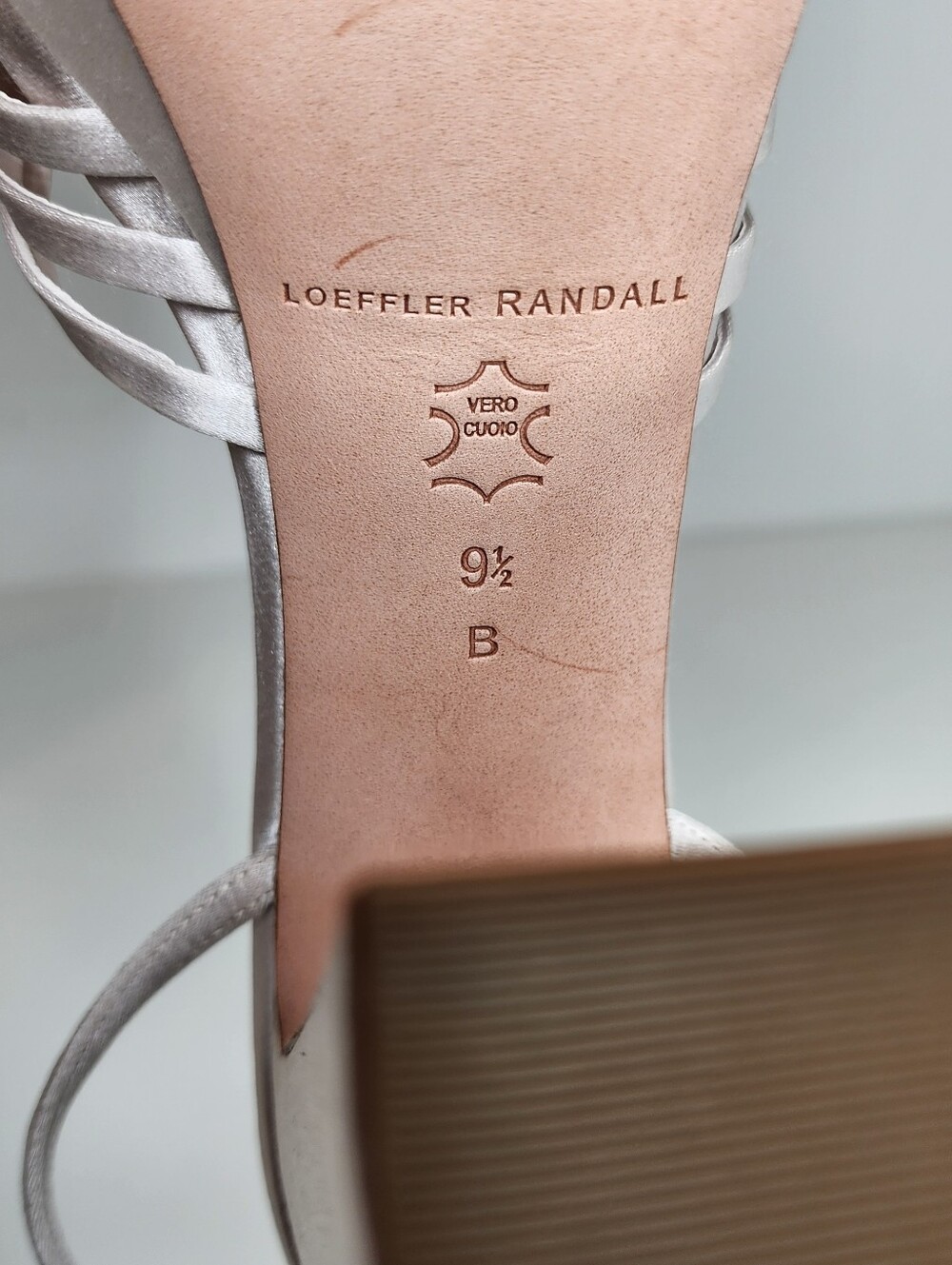 Loeffler Randall Rivka Womens Platform Block Heel Sandals In Cream Size 9.5 - Picture 7 of 8